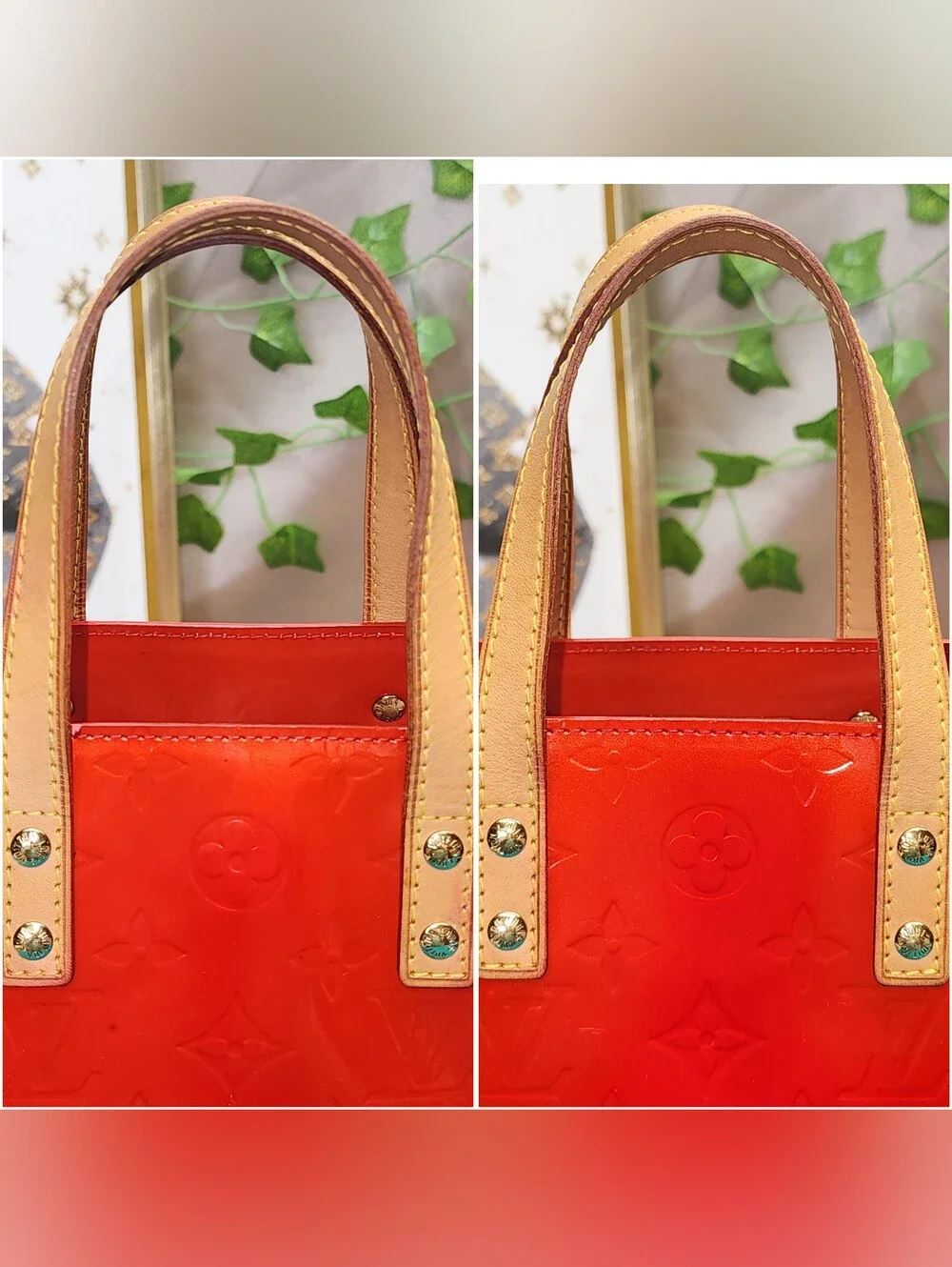 Authentic Louis Vuitton Vernis Reade PM Rouge W/ Box, Dust Bag & LV P.O.P